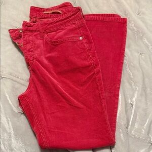 Pilcro Red Boot Cut Corduroy Jeans